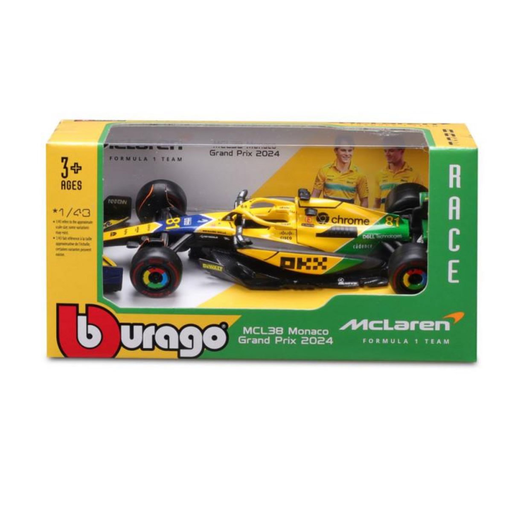 [4893993018949] BBURAGO Veículo F1 McLaren MCL38 Monaco GP 2024 Piastri