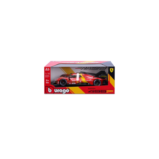 [4893993163014] BBURAGO Carro Ferrari 499P LMH 2023 escala 1/18 Vermelho