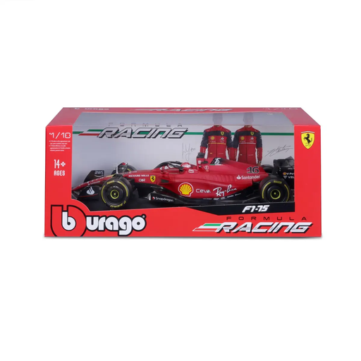 [4893993168118] BBURAGO Carro Ferrari F1 e Capacete Charles Leclerc
