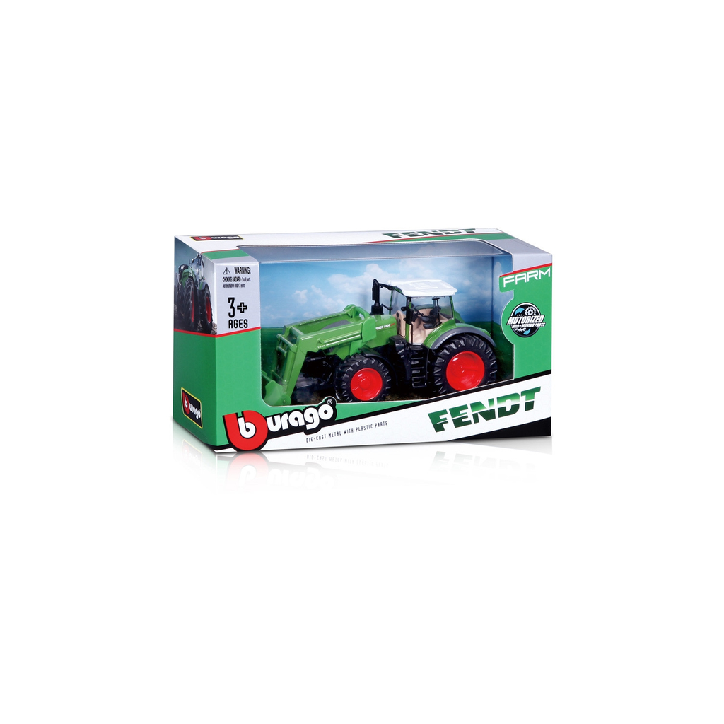 Tracteur avec Chargeuse Fendt, New Holland ou Massey Fergusson à friction 1/43