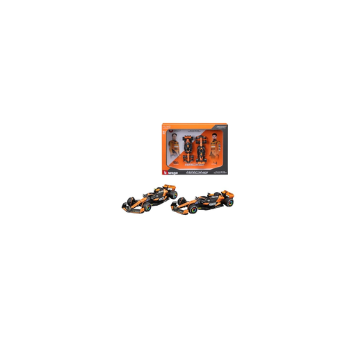 [4893993381098] BBURAGO Coche de Juguete F1 Mclaren Mcl38 2024 Set Norris Piastri 1:43