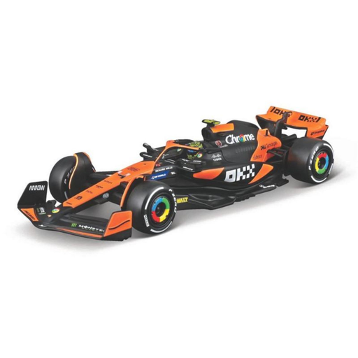 [4893993382156] BBURAGO F1 McLaren MCL38 Miami 2024 Norris Vehicle with Helmet