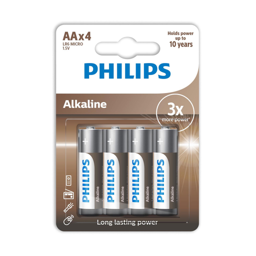 [4895229107984] PHILIPS Pilha Doméstica Bateria de Uso Único AA Alcalina (4 unidades)