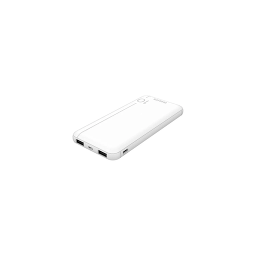 [4895229118720] PHILIPS Slim Power Bank 10,000 mAh With LED And Micro-USB Cable White