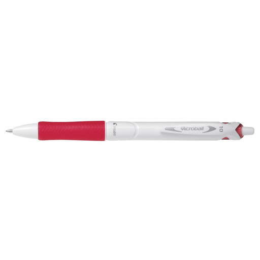 [4902505479229] PILOT Bolígrafo Retráctil Grip Acroball Pure White 1.0 Punta Media Rojo