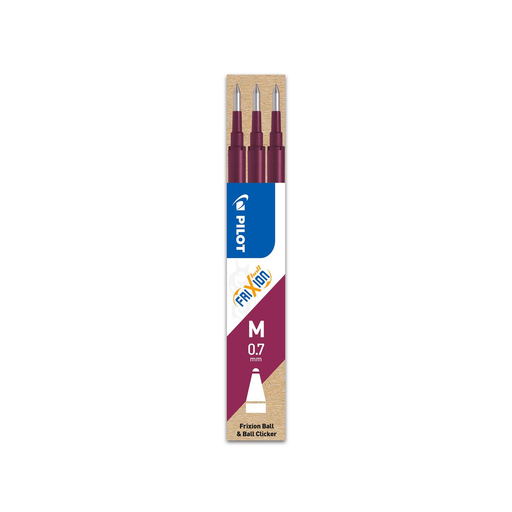 [4902505584237] PILOT Frixion Ball Refill Wine Red x3