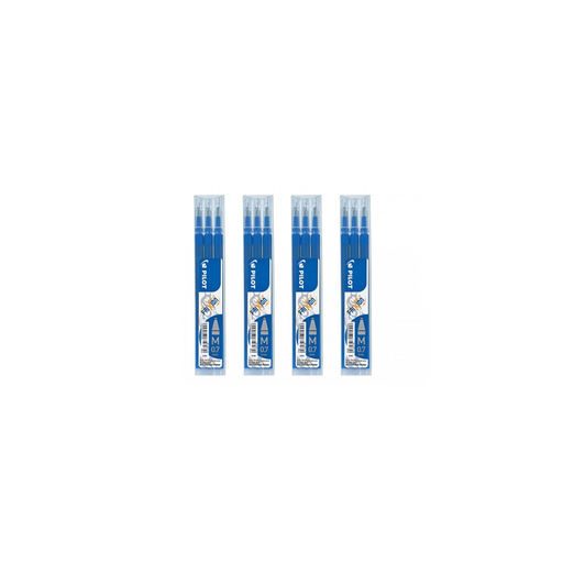 [4902516796070] PILOT 4 packs of 3 FriXion Refills 0.7mm Tip Blue