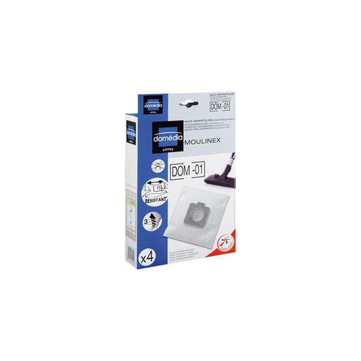 [3250391646418] DOM Vacuum cleaner bags DOM-01 compatible with Moulinex 4 synthetic bags
