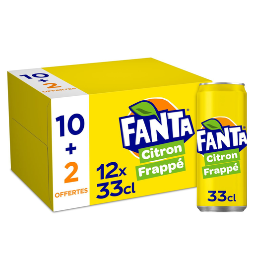 [5000112644296] FANTA Bebida gaseosa sabor limón 12 x 33 cl