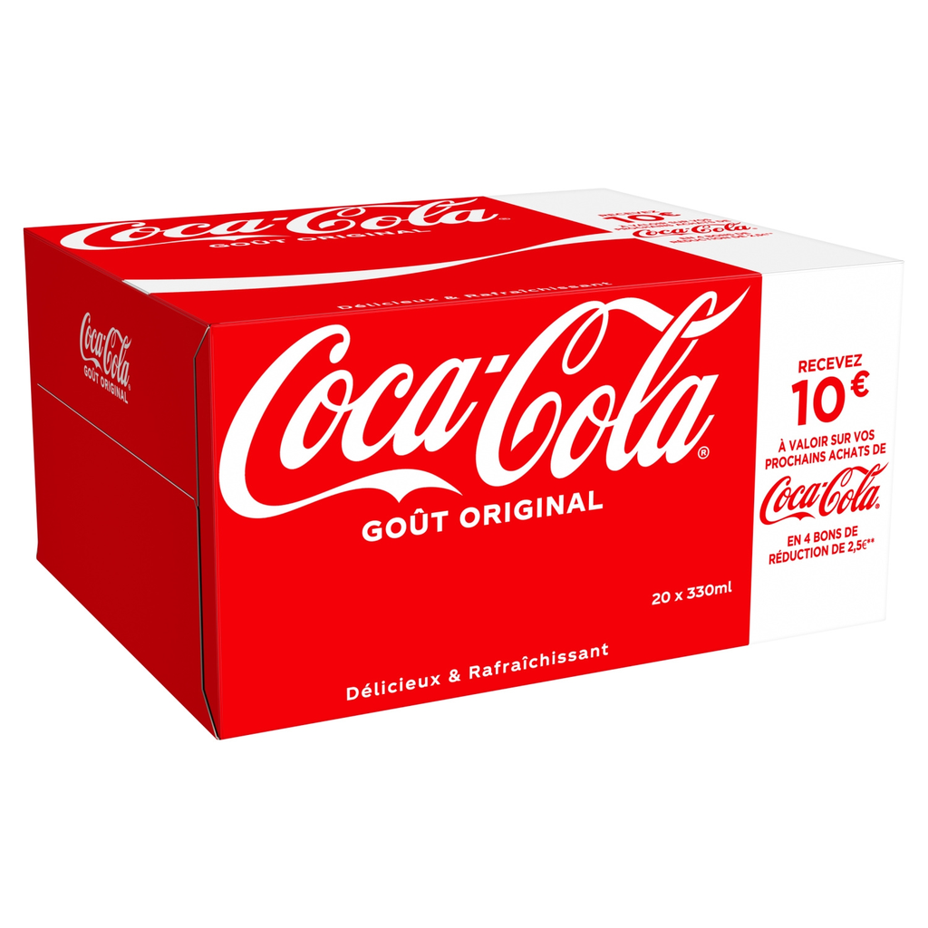 COCA-COLA Carbonated soft drink with plant extracts original taste 20 x 33 cl