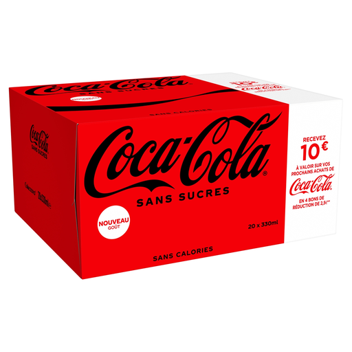 [5000112651423] COCA-COLA Boisson gazeuse aux extraits végétaux sans sucres 20 x 33 cl