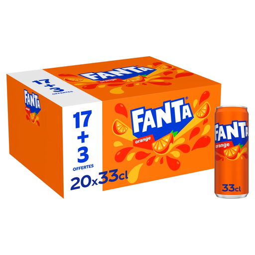 [5000112654486] FANTA Bebida gaseificada de laranja 20 x 33 cl