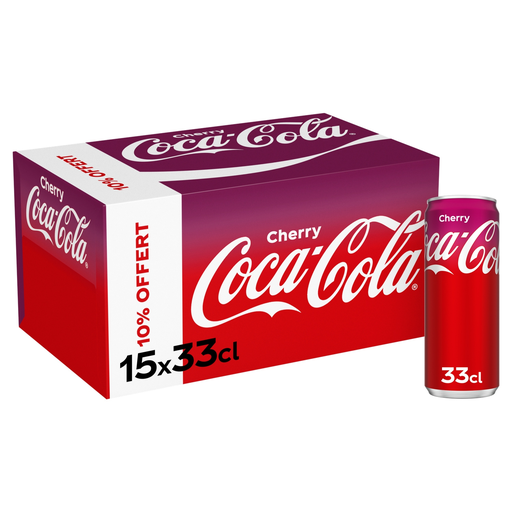 [5000112656473] COCA-COLA Boisson gazeuse aux extraits végétaux arôme cerises 15 x 33 cl