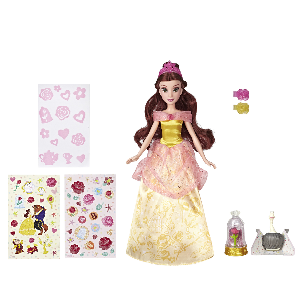 DISNEY Poupée Princesse Belle Robe Enchantée Et Paillettes 30cm