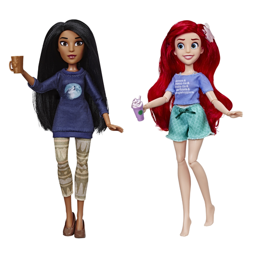[5010993632169] HASBRO Disney Princesses Poupées Tendances Comfy Squad Ariel Et Pocahontas 30cm