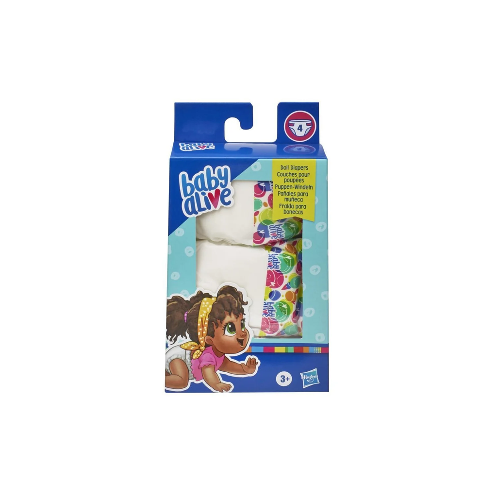 BABY ALIVE Couches pour Poupées, Pack de 4