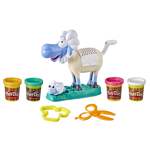[5010993699858] PLAY-DOH Animal Crew, Sherrie Brebis Ébouriffée la boîte