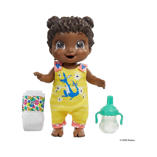 [5010993723041] HASBRO Poupée Baby Alive Bébé Qui Sautille Cheveux Noirs