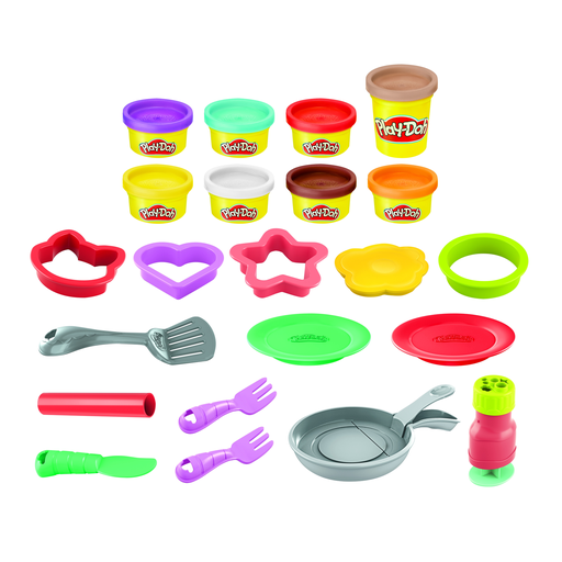 [5010993779741] PLAY-DOH Kitchen Creations Crêpes sautées, 14 pièces avec 8 pots de pâte