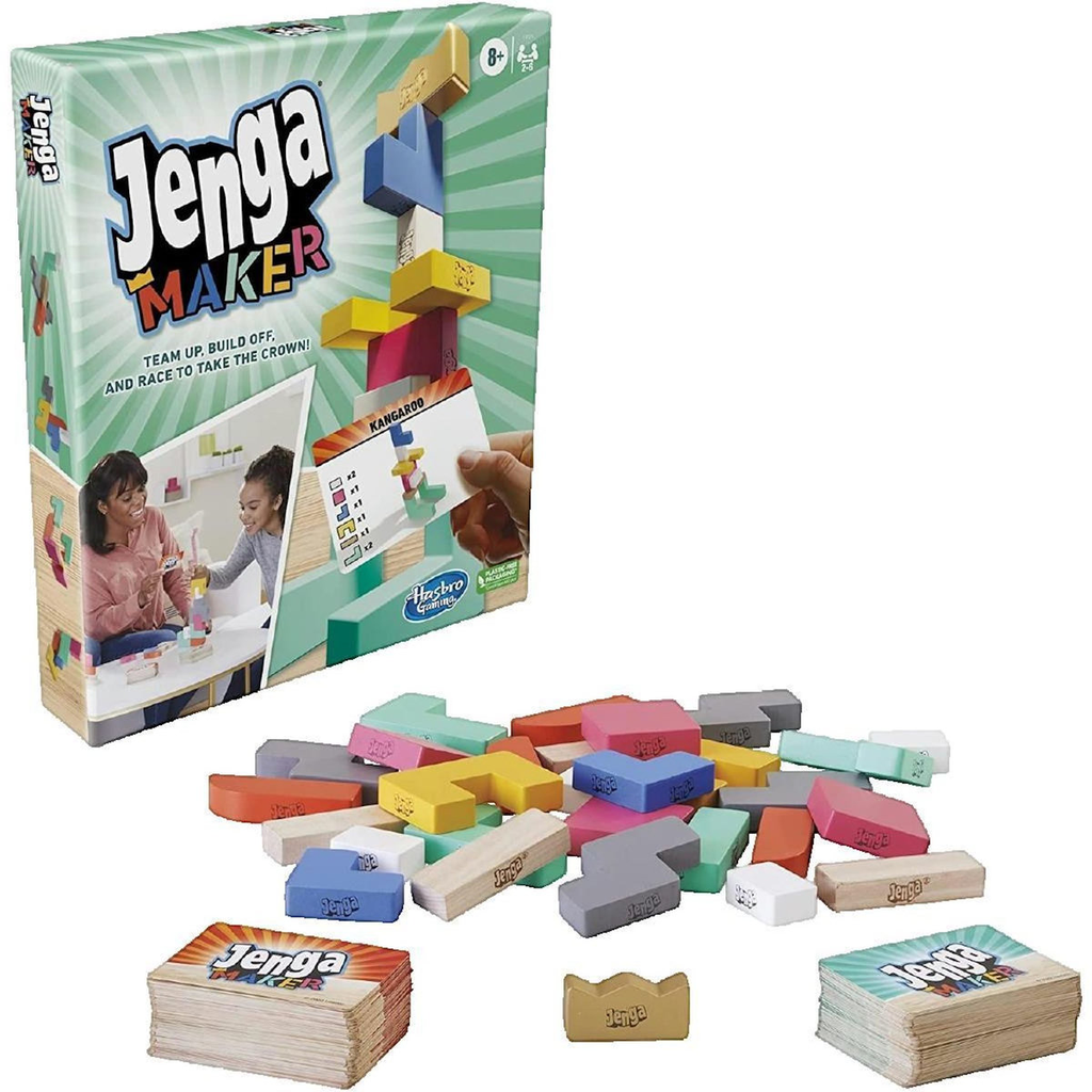 HASBRO Jogo de tabuleiro Jenga Maker colorido