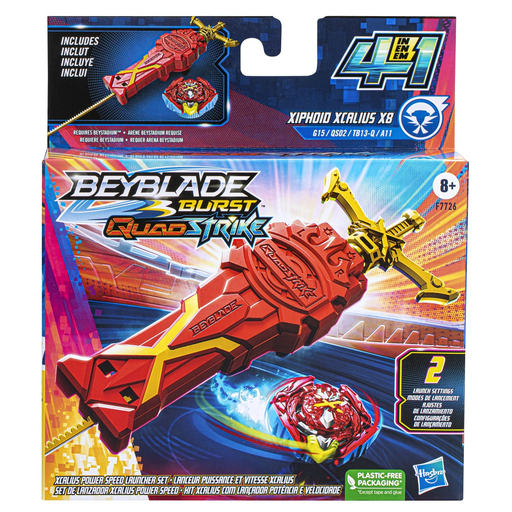 [5010996117144] HASBRO Beyblade Burst Quad Strike Power and Speed Launcher Xcalius per piece