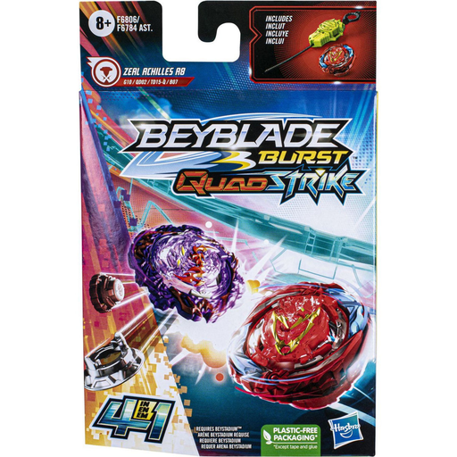 [5010996180698] HASBRO Single Burst Quadstrike Beyblade 2 piões
