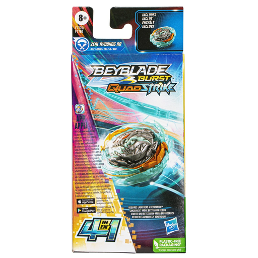 [5010996180704] HASBRO Pião Beyblade Burst QuadStrike Single Burst, 1 unidade