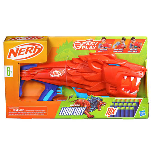 [5010996212160] HASBRO Nerf Junior Wild Lionfury Blaster 16 Darts