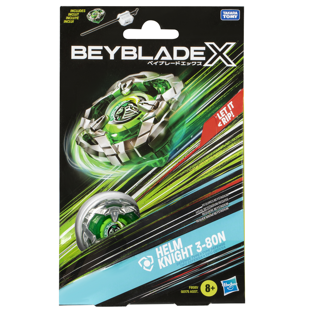HASBRO Beyblade X Starter Con Peonza De Competición Helm Knight 3-80n Y Lanzador