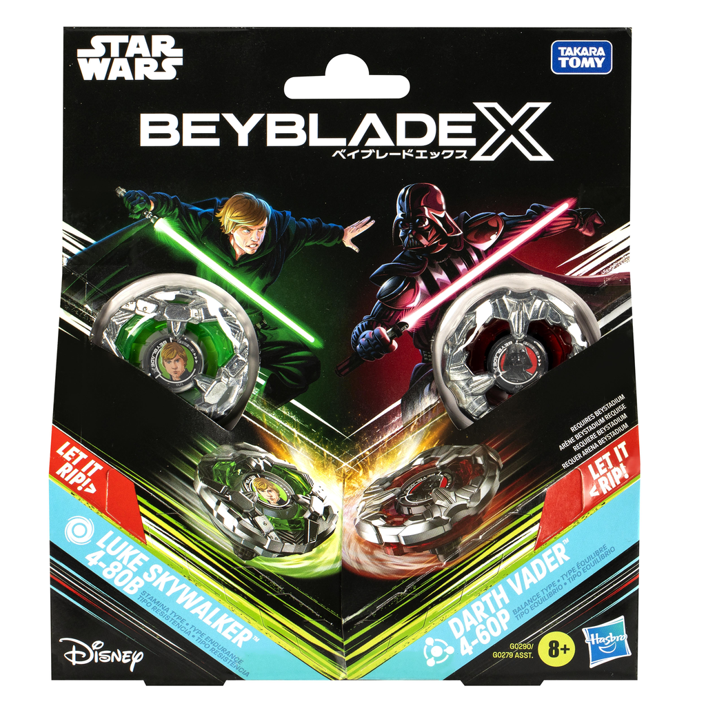 HASBRO Beyblade X Star Wars Collab Luke Skywalker 4-80b Vs. Darth Vader 4-60b Multipack