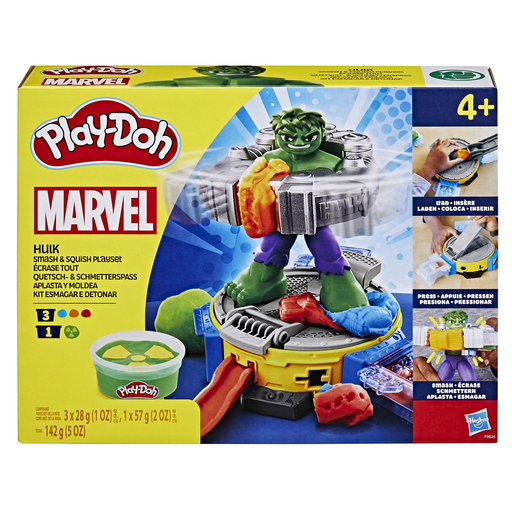 [5010996257659] HASBRO Marvel Hulk Smash Play-Doh Modeling Compound Set