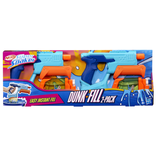 [5010996281074] NERF Dunk Fill Super Soaker Water Blaster, 2-Pack