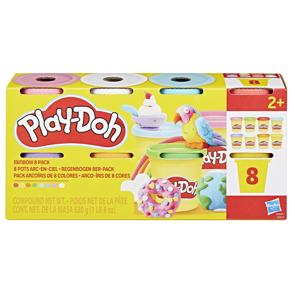 HASBRO Play-Doh Rainbow Modeling Compound 8-pack