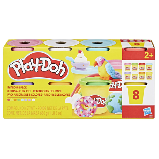 [5010996287823] HASBRO Play-Doh Rainbow Modeling Compound 8-pack