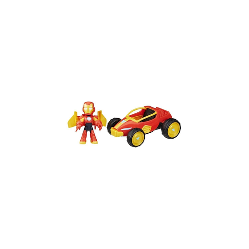 [5010996288769] HASBRO Iron Man Figure and Iron Man Vehicle, Marvel and his Awesome Friends