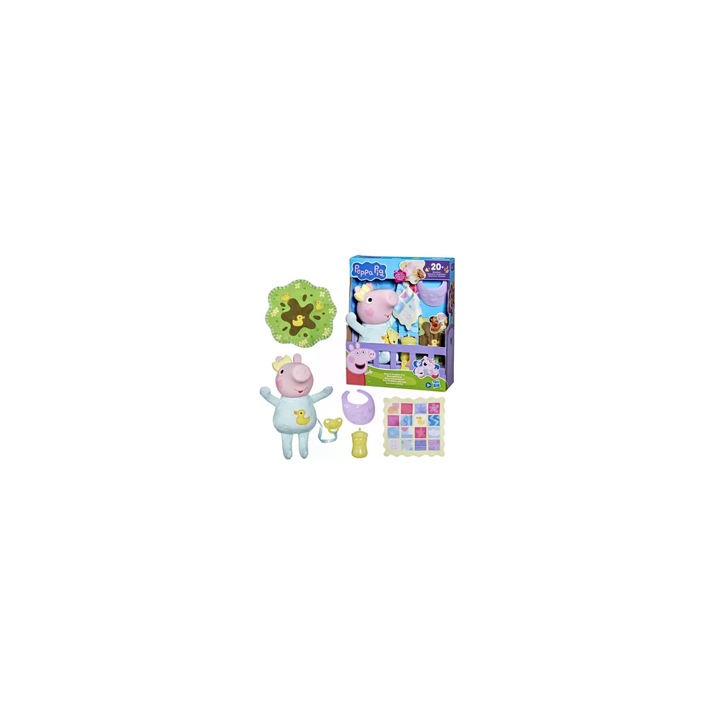 HASBRO Peppa Pig Gros câlins Evie, poupée interactive avec accessoires le coffret