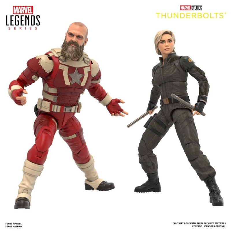 HASBRO Thunderbolts Marvel Legends 2 figurines Yelena Belova & Red Guardian 15cm