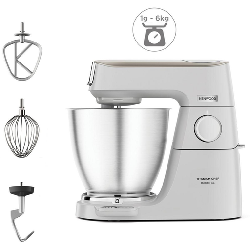 [5011423004518] KENWOOD Stand Mixer KVL65.009WH Titanium Chef Baker XL