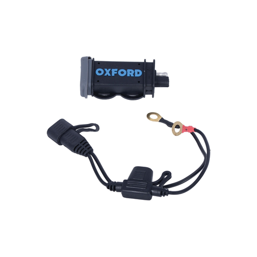 [5030009017315] OXFORD Cargador USB 2,1 A con fusible, conexión M-SAE (12 V)