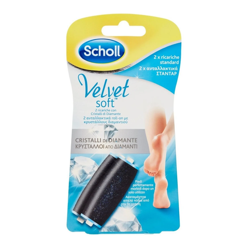 [5052197025293] SCHOLL Velvet Soft Diamond Crystals Refill Rollers 2 Pieces