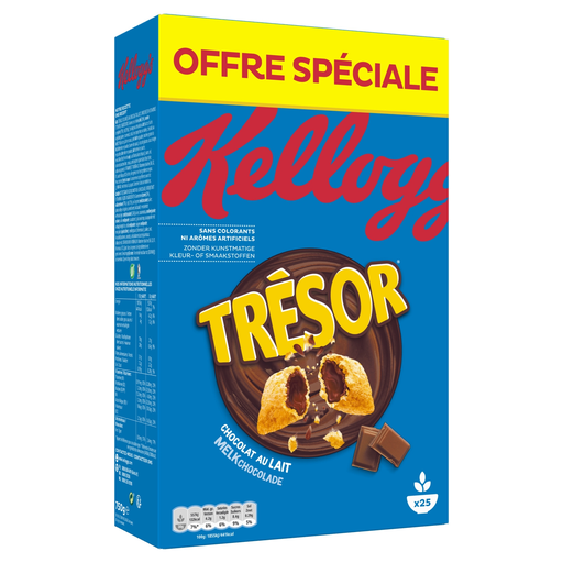 [5053827199636] KELLOGG'S Trésor Cereales rellenos de chocolate con leche 750 g