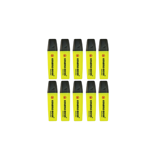 [5054533124110] STABILO Boss Original Highlighters Yellow 10 pack