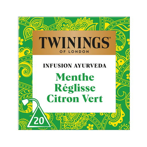 [5055953903026] TWININGS Infusión ayurveda menta regaliz y lima 20 bolsitas 30 g