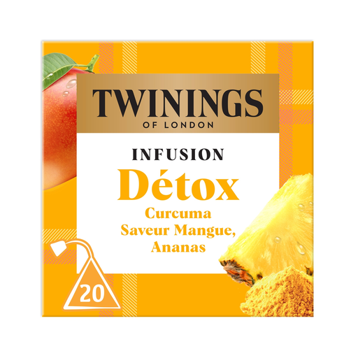 [5055953903811] TWININGS Infusión Detox sabor mango piña y cúrcuma 32g