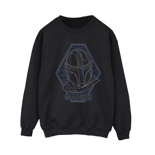 [5057864786002] STAR WARS Sweatshirt THE MANDALORIAN Mulher Preto