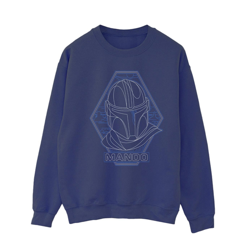 [5057864786156] Sweatshirt STAR WARS THE MANDALORIAN Mulher Azul-marinho