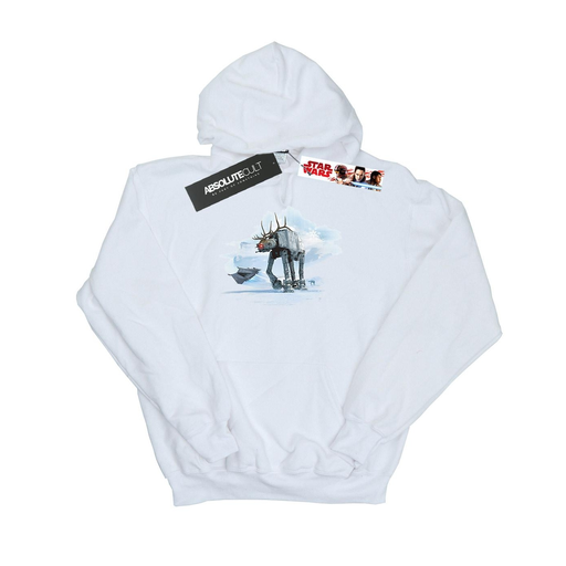 [5057972193105] STAR WARS Sweatshirt com Capuz AT-AT Rapaz Branco
