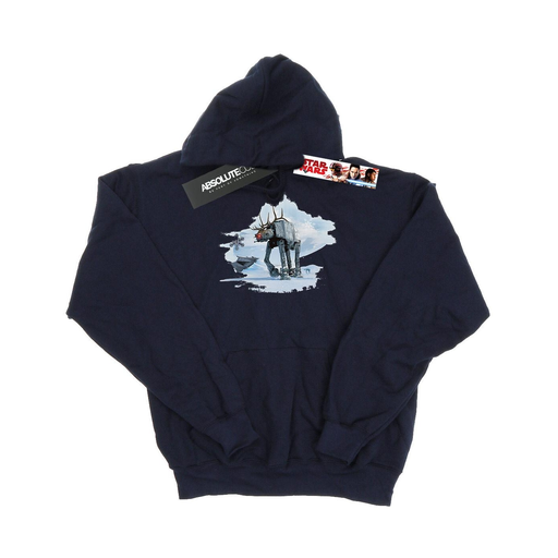 [5057972193181] STAR WARS Sweatshirt com capuz AT-AT Rapaz Azul marinho