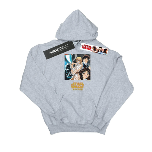 [5059114341092] STAR WARS Girls' Hoodie Heather Grey