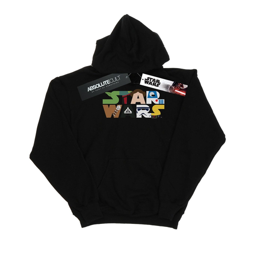 [5059308833280] STAR WARS Sweat com capuz logo Rapaz Preto